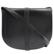 Pre-owned Leather shoulder-bags Hermès Vintage , Black , Dames