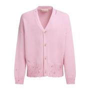 Roze Gebreide Vest Trui Marni , Pink , Heren