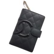 Pre-owned Leather wallets Chanel Vintage , Black , Dames