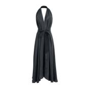 Zijden Rugloze Jurk Tamara Mare Di Latte , Black , Dames