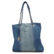 Pre-owned Denim handbags Chanel Vintage , Blue , Dames