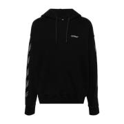 Zwarte hoodie met OFF logo Off White , Black , Heren