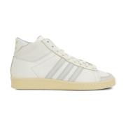 Hoge Sneaker in Ivoor en Grijs Suède Adidas , White , Heren