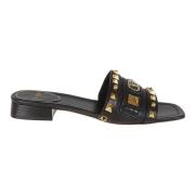 Gipsafdruk Slide Valentino Garavani , Black , Dames