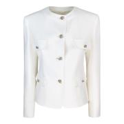 Witte Jassen in Triacetaat Polyester Mix Max Mara Studio , White , Dam...