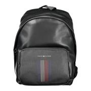 Zwarte heren rugzak met laptopvak Tommy Hilfiger , Black , Heren