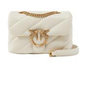 Stijlvolle Leren Tas Pinko , White , Dames