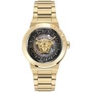 Gouden Skeleton Automatisch Horloge Versace , Yellow , Dames