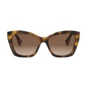 Bruine Zonnebril Chic Stijl Fendi , Brown , Dames