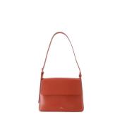 Rode leren flap schoudertas A.p.c. , Red , Dames