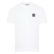 Kompas Patch Logo T-shirt Stone Island , White , Heren