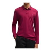 Rode Slim Fit Katoenen Polo Hugo Boss , Red , Heren