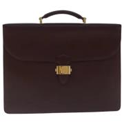 Pre-owned Leather briefcases Cartier Vintage , Red , Heren