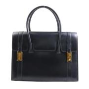 Pre-owned Leather handbags Hermès Vintage , Black , Dames