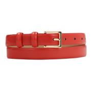 Smalle rode leren riem Kazar , Red , Dames