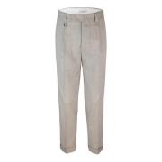 Slim Fit Riem Broek Paolo Pecora , Gray , Heren