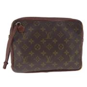 Pre-owned Canvas clutches Louis Vuitton Vintage , Brown , Dames