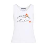 Fantasia Witte Tank Top Moschino , White , Dames