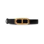 Zwarte Leren Riem Dames Accessoires Tom Ford , Black , Dames