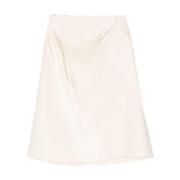 Chique witte A-lijn rok Jil Sander , Beige , Dames