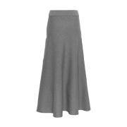 Grijze Gebreide Lange Rok Moss Copenhagen , Gray , Dames