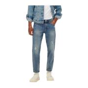 Lichtblauwe Distressed Straight Leg Jeans Only & Sons , Blue , Heren