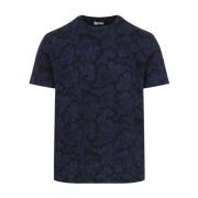 Blauw Print T-Shirt Roma Stijl Etro , Blue , Heren