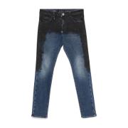 Zwarte Denim Skinny Jeans Philipp Plein , Blue , Heren