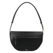 Leather shoulder-bags Burberry , Black , Dames