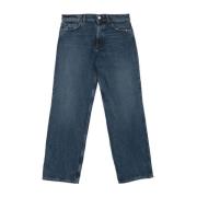 Gerecyclede Denim Jeans Straight Fit Amish , Blue , Dames