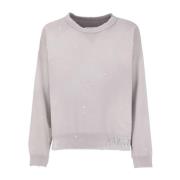 Lila Katoenen Sweatshirt Aw24 Maison Margiela , Gray , Heren