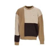 Patchwork Crewneck Sweater Zwart Dickies , Brown , Heren