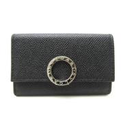 Pre-owned Leather key-holders Bvlgari Vintage , Black , Dames