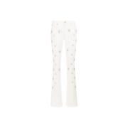 Versierde kraal jeans met middelhoge taille Roberto Cavalli , White , ...