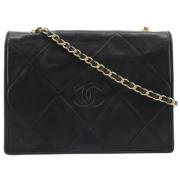 Pre-owned Fabric shoulder-bags Chanel Vintage , Black , Dames