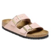 Suede Leather Slipper Birkenstock , Pink , Dames