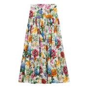 Lange Rok in Trendy Stijl Dolce & Gabbana , Multicolor , Dames