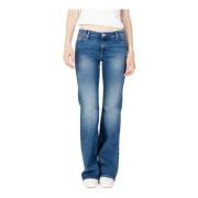 Blauwe Katoenmix Rits Jeans Vrouwen Tommy Jeans , Blue , Dames