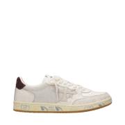 Mesh Sneakers met Leren Details Premiata , Beige , Heren