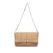 Pre-owned Polyester chanel-bags Chanel Vintage , Beige , Dames