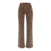 Jeans met dierenprint R13 , Beige , Dames