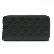 Pre-owned Leather wallets Gucci Vintage , Black , Dames