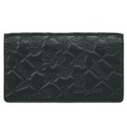 Pre-owned Leather wallets Chanel Vintage , Black , Dames