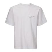 Katoenen T-shirt met voor- en achterprint Agolde , White , Heren