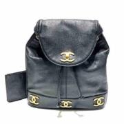 Pre-owned Leather chanel-bags Chanel Vintage , Black , Dames