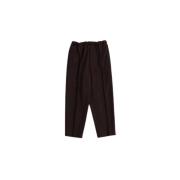 Burgundy Casual Cropped Broek Elastische Taille Jil Sander , Brown , H...