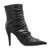 Leren enkellaarzen Alexander McQueen , Black , Dames