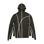 Contour Gebreide Hoodie Grijs/Groen A-Cold-Wall , Gray , Heren