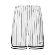 Pinstripe Bermuda Shorts Karl Kani , White , Heren