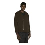 Contrastpaneel Fleece Blouson Jas Undercover , Brown , Heren